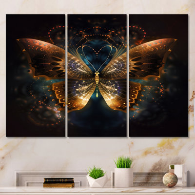Animal Canvas Wall Art, Butterfly Nature Decor - Ethereal Magical Butterfly II