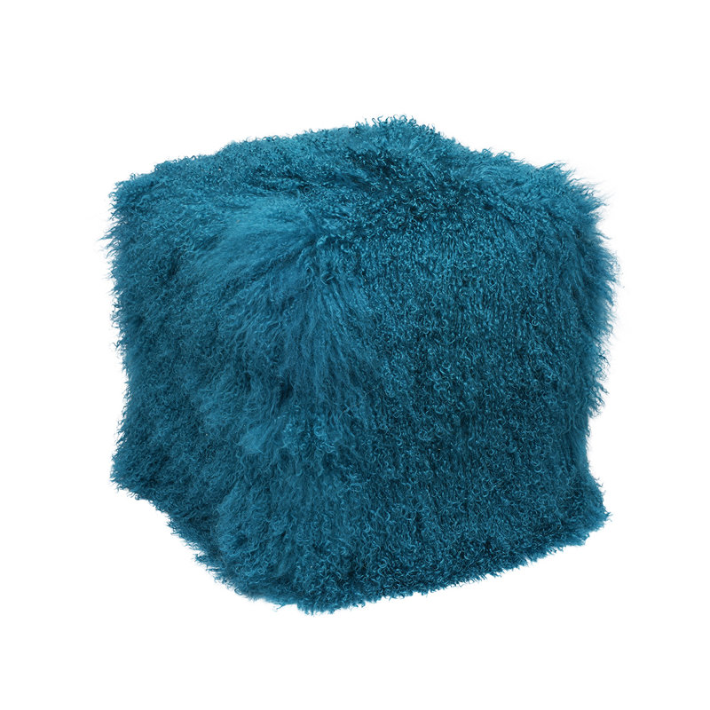 Tibetan Square Pouf, Dark Teal 