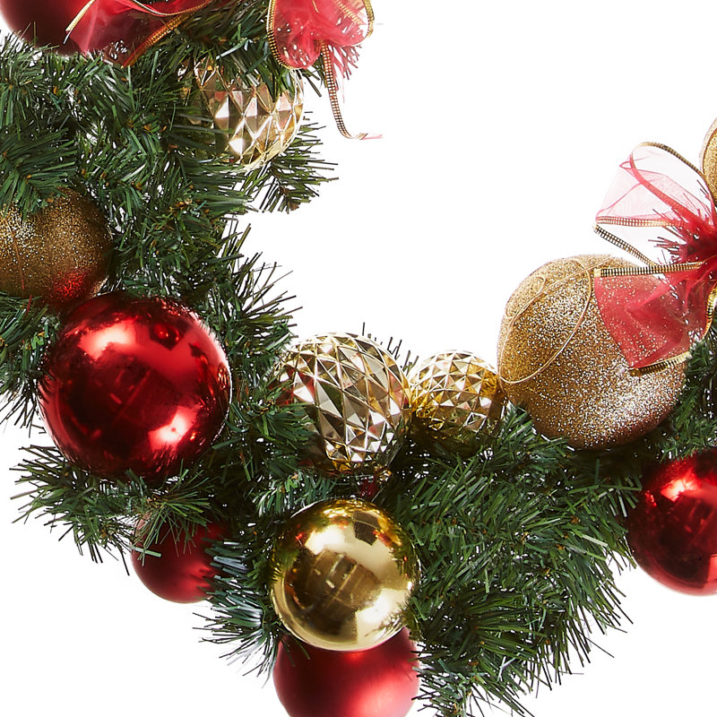 6 ft. Red and Green Ornament Garland