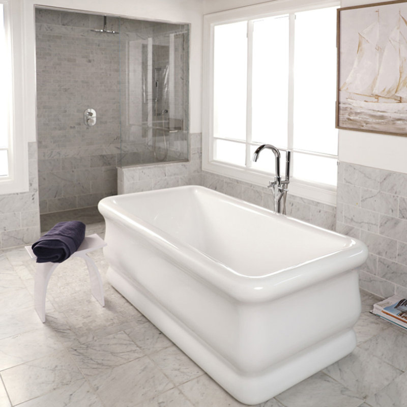 Lirico 70.68'' L Freestanding Soaking Bathtub