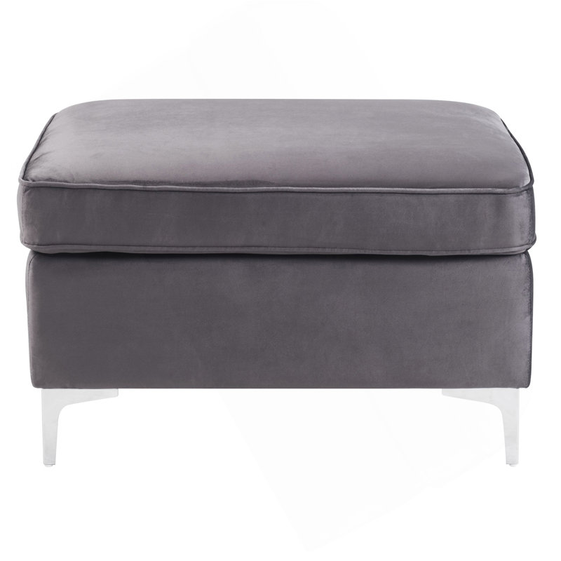 Accent Rectangle Ottoman（ONLY ONE OTTOMAN), Gray