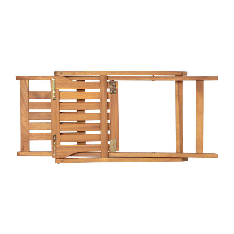Winston Porter Edil Bistro Table 2 Wood Acacia & Indoor/Outdoor | Wayfair Chair and Reviews Folding Set
