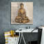 "Bouddha en bronze" Epic Graffiti par Silvia Vassileva, art mural sur toile, 26 po x 26 po-1194493884