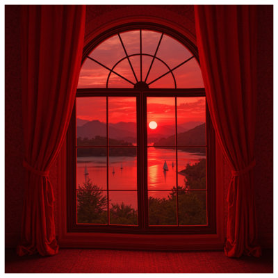 Rideaux de douche Red Sunset