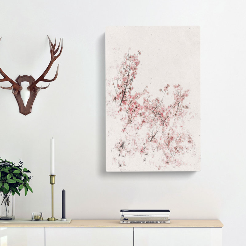 Pink Cherry Tree - Wrapped Canvas, 60cm H x 40cm W x 3cm D