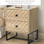 Hassin 48cm W Steel Bedside Table