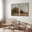 «Autumnal Oak Majesty Rustic Landscape», 2 pièces sur toile-98373990-98373991