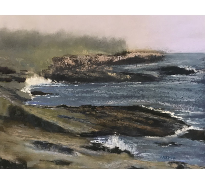 Misty Morning Print by Dina Gardner, Black Framed Paper, 24" H x 30" W