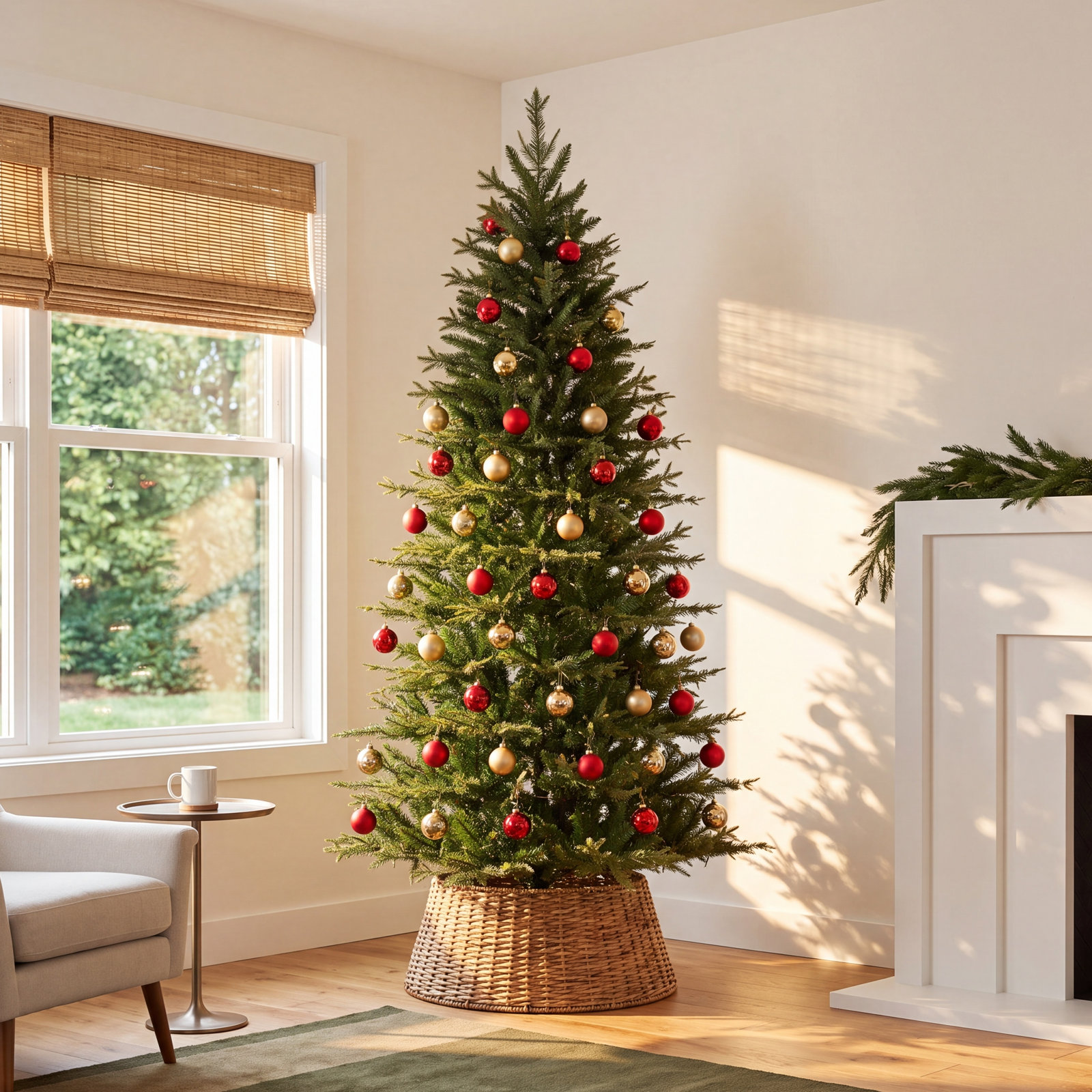 84' Lighted Artificial Fir Christmas Tree