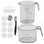 Machine à pâtes électrique, machine à nouilles automatique de 150 W avec 8 formes de pâtes, 4 modes intelligents, machine à pâtes d'une capacité de 500 g avec tasses à mesurer, brosse de nettoyage pour la cuisine domestique