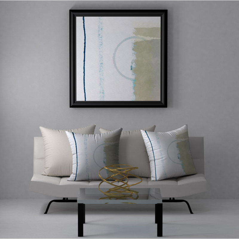 Reversible Throw Pillow, 18" x 18", White