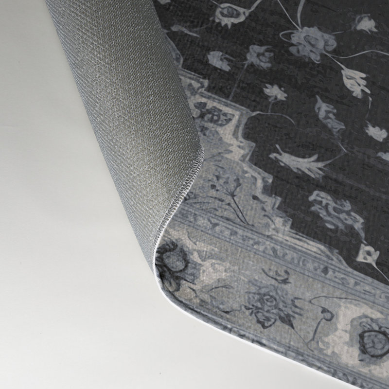 Tapis gris d'intérieur et d'extérieur Tabriz, Rectangle 9 pi x 12 pi