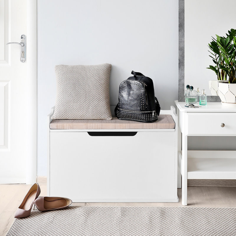 Banc de rangement pour jouets Seyhan, Blanc