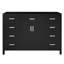Meuble-lavabo 47 po sans lavabo, armoire seulement, 2 portes et 8 tiroirs, système de fermeture en douceur, design classique, noir-1041524550