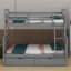 Lit superposé avec tiroirs de rangement, échelle et barrière de sécurité, lit plateforme en bois convertible-772735268
