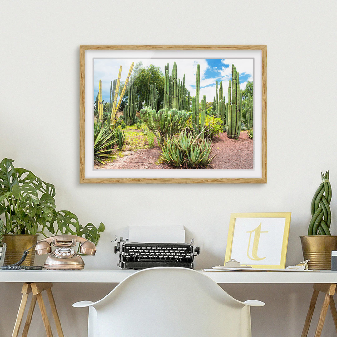 Gerahmtes Poster Cactus Landscape