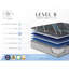 Très grand matelas 14 po offrant un confort moyen, deux caractéristiques de refroidissement, mousse pour bercer le corps, mousse à mémoire de forme, soutien, renforcement lombaire central merveilleux, 800 ressorts enroulés, bord à 360 °, gris + bleu, acier-133586450