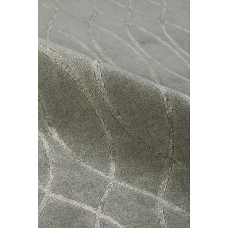 Metro Velvet hand-knotted Wool/Viscose Blue Area Rug, 14'X18'
