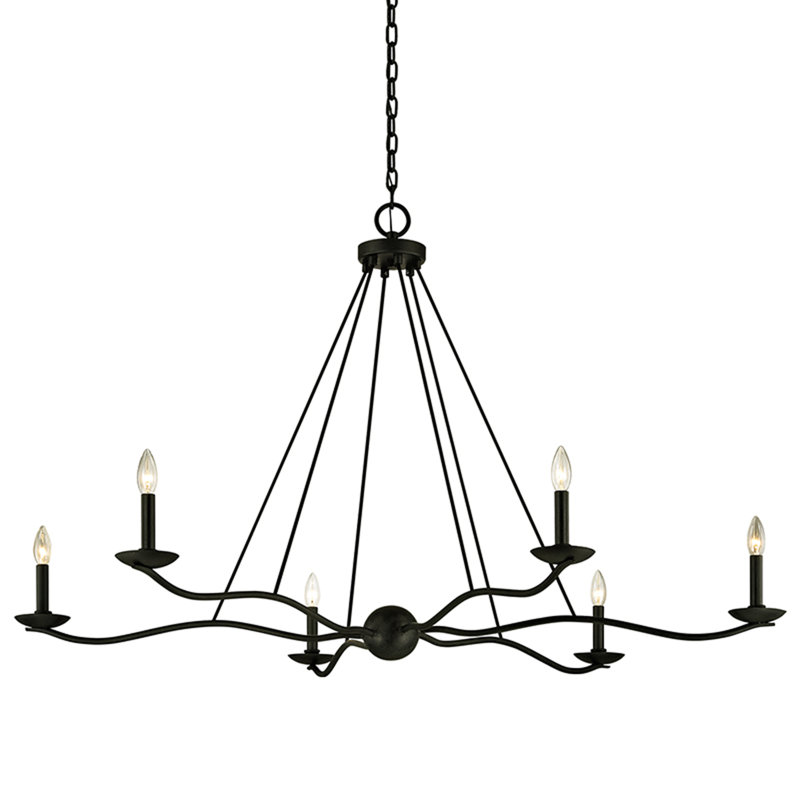 Lustre classique / traditionnel à 6 lumières de style bougie Nestor