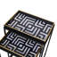 Avron Metal Nesting Table for Living Room Furniture, Modern Nest of End Table, Side Tables with Glass Top