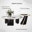 Simple microcrystalline stone round coffee table-111001942