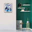 Toile épique Graffiti «Electric Blues 4» par Annie Warren, 20 po x 24 po-1949999531