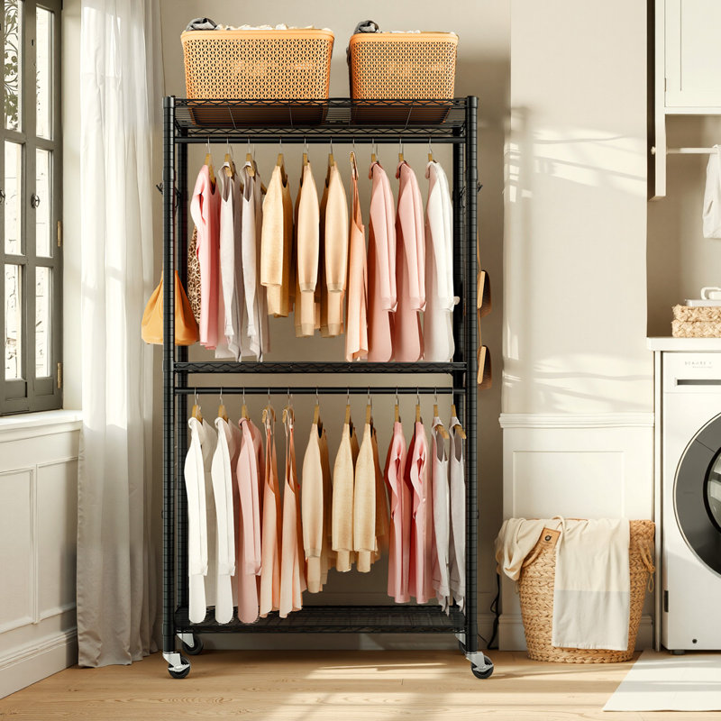 90cm Rolling Clothing Rack