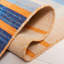 Tapis en laine / coton à tissage plat Anjail - orange / bleu-1736408955