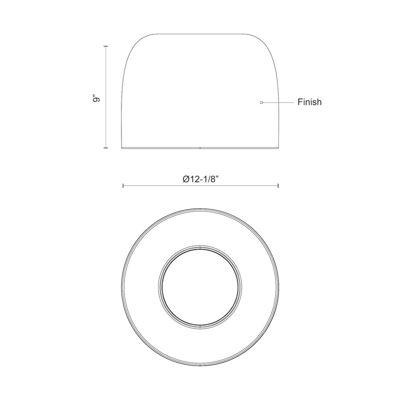 Cayne Acrylic LED Flush Mount