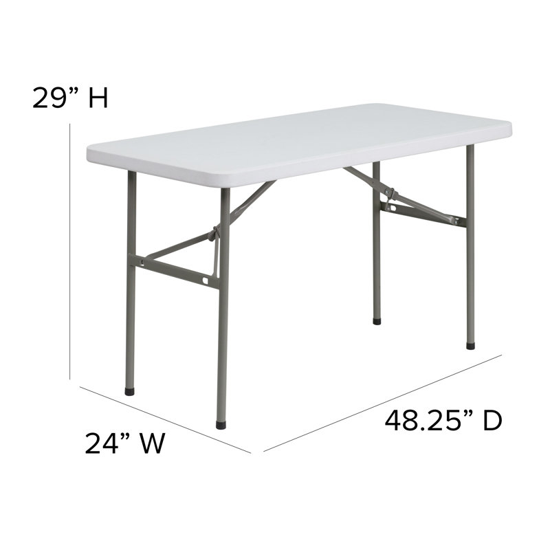 Noah 4' Rectangular Plastic Event Folding Table