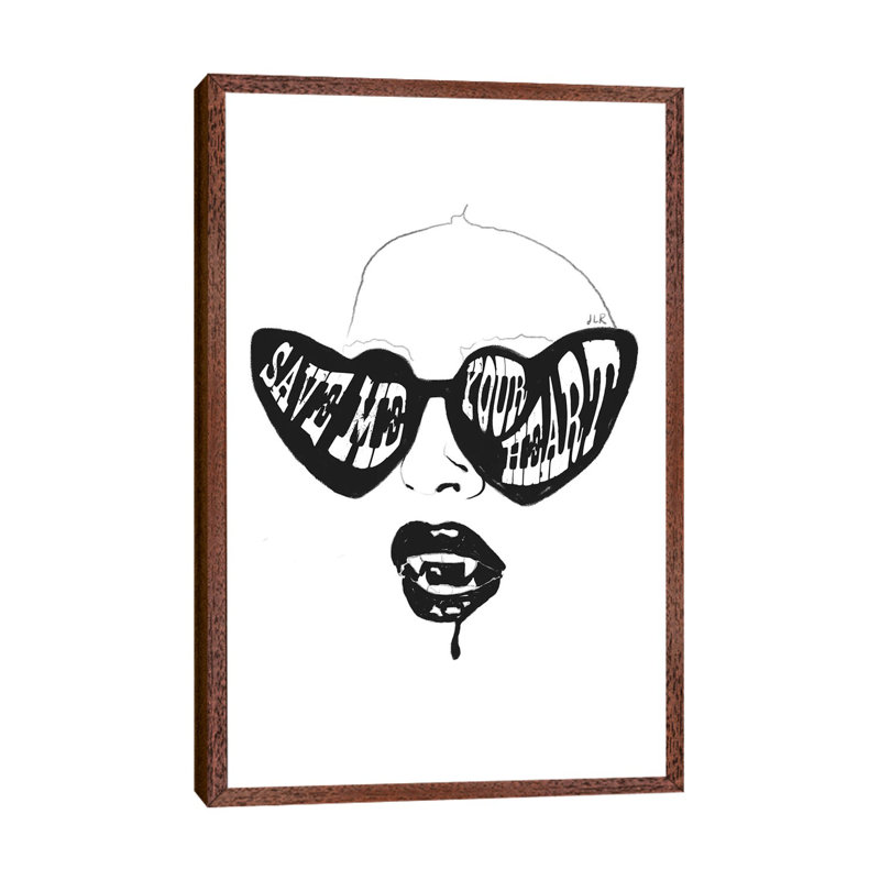 Save Me Your Heart 1 Piece Wall Art on Canvas, 66.04 cm H x 45.72 cm W, Classic Wood Framed