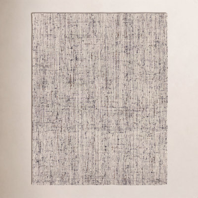 Elya Handmade Dhurrie Wool Gray Area Rug