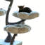 Structure grimpante simple et créative pour chat gris