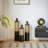 Black Metal Cylinder Floor Vases Set Of 3 - 28.7"/24.8"/20.8"H Glazed Vases With Triangular Embossing, Glam Home Decor (3.15In Diameter, 15.2Lbs Total)