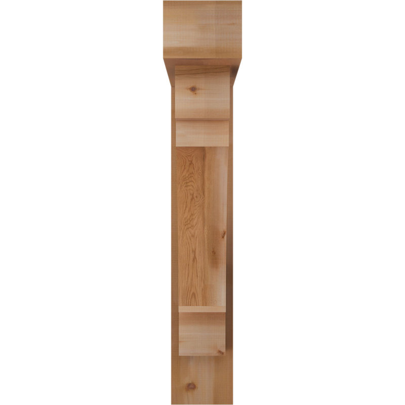 Support Merced Block avec support décalé, 44 x 38, Cèdre rouge occidental de l 7 1/2 po (lisse)