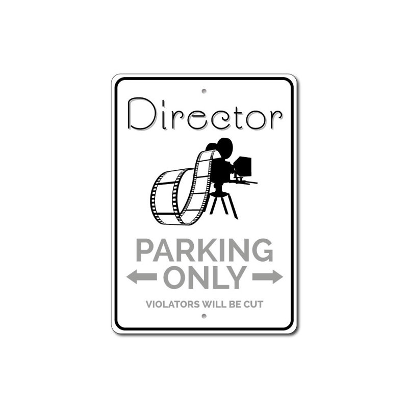 Enseigne de réalisateur en aluminium, H 12 po x l 18 po x P 0,06 po