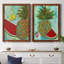 Ananas et melon d'eau I - ensemble de 2 reproductions d'art encadrées-319466727-319400296-319400343