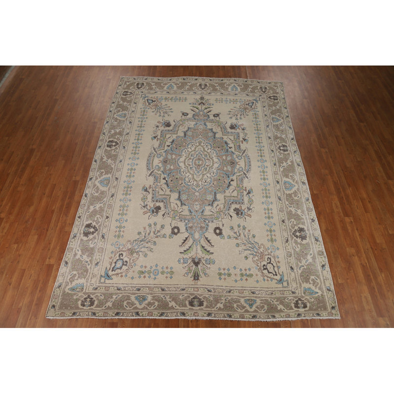 Tapis traditionnel rétro en laine 8 x 11