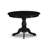 3 Piece Kitchen Table Set Contains a Round Dining Table with Pedestal and 2 Shitake Linen Fabric Upholstered Chairs, Wirebrushed Black-215235464-215235467-215264338