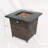 28inch Wicker Square Fire Pit Table
