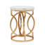 Table de bout ronde 20 po avec plateau en faux marbre