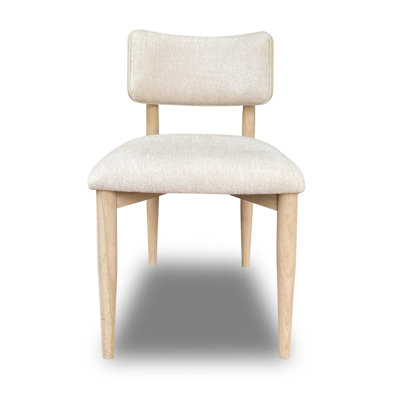 Reinolde Wood Back Dining Chair In White Sand And Dune