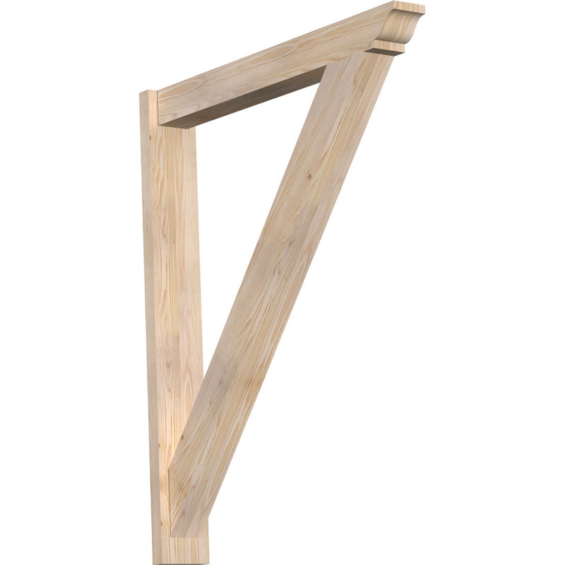Persienne traditionnelle en bois rustique, Sapin Douglas de 5 1/2 po (lisse), P 38 po x H 46 po