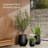 Indoor/Outdoor Large Corso Fiberstone Planter - Tricorn Black 21"H (Opening 15")-1175588649-1175588655