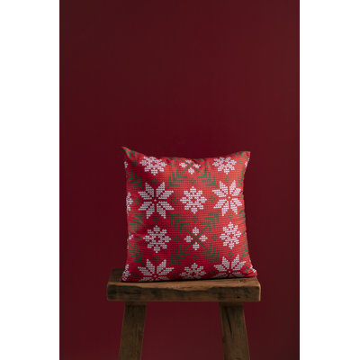 Abstract White Square Cushion