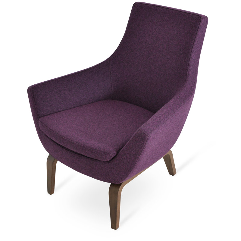 Fauteuil l 31 po Lakewood, Laine marron foncé