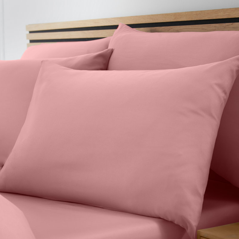 So Soft Easy Iron Standard Pillowcase Pack of 4, Pink