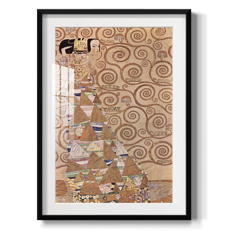 Gustav Klimt IX - reproduction encadrée, Noir