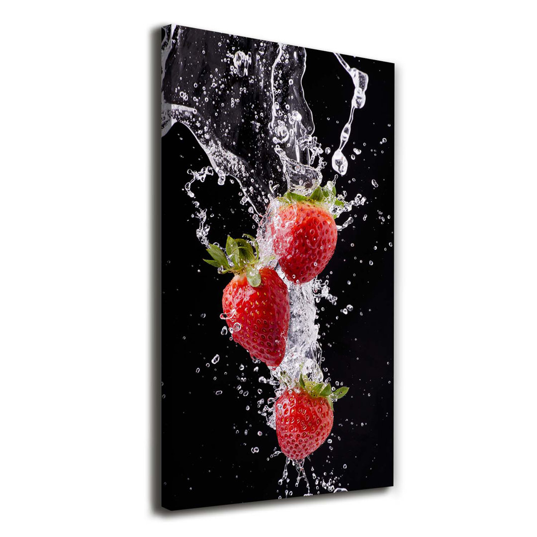 Erdbeeren - Kunstdruck auf Leinwand - Wrapped Canvas