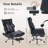Ergonomic Cross Legged Office Chair With Footrest,leather Big And Tall Executive Chair With Wheels,reversible Armrest And Lumbar Pillow,135° Reclining Computer Wide Desk Chair For Home,office （3D Kneading Massage Head）-850370812